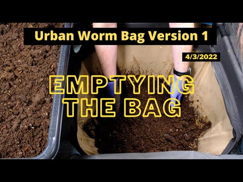 Urban Worm Bag Version 1 - Emptying the Bag 04/03/2022