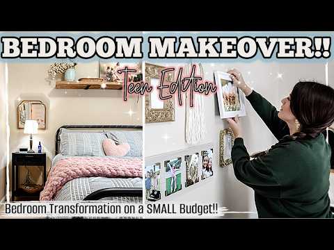 DIY BEDROOM MAKEOVER on a SMALL BUDGET :: Teen Bedroom Transformation