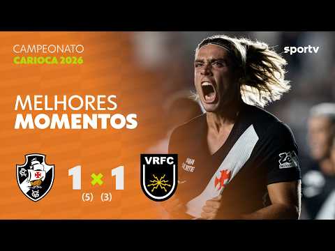 Gols e lances de Vasco da Gama x Volta Redonda