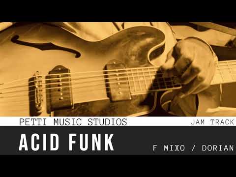 Acid Jazz Funk Guitar Backing Track Jam in F Dorian / F Mixolydian