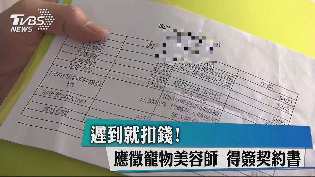 遲到1分鐘扣100元!應徵寵物美容師得簽契約書