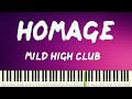 Mild High Club - Homage (Popular OnTikTok) - EASY PIANO TUTORIAL