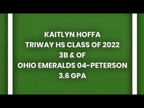 2022 Kaitlyn Hoffa 3rd And OF Softball Skills Video