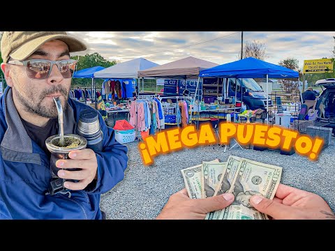 Un MEGA PUESTO de VENTAS en el MERCADO de PULGAS en USA 🇺🇸💰