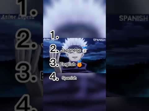 Gojo saying "yowai mo" in different languages (Cr:animelegend) #gojo #JJK #shorts