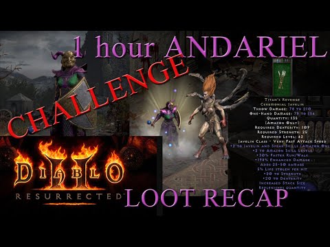 1 hour loot challenge - Hell Andariel! | Diablo 2 Resurrected