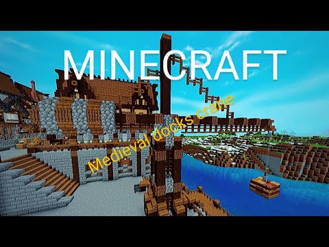 EPIC Medieval Docks Crane Build - Minecraft Time Lapse!
