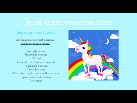 Chasse au trésor licorne à imprimer