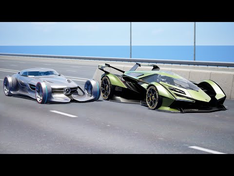 20,000HP Silver Arrow vs 10,000HP Lamborghini Vision GT | DRAG & TRACK RACE