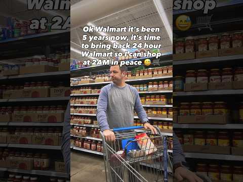 The BEST shopping runs… #walmart #24hours #latenight #shopping #marriagehumor #comedy #shorts