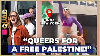 Karma Strikes - Free Palestine Mob Vandalize Outside Netanyahu U.N. Speech, All Arrested!