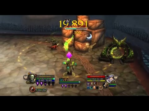 Destruction Warlock/Resto Sham vs Double Glad WW Monk/Hpaly (Darth WoW)