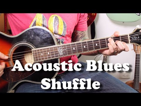 Big Bill Broonzy Style Blues Shuffle - Acoustic Blues Guitar Tutorial