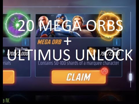 20 Mega Orb Opening! Plus Bonus Ultimus Unlocking! - Marvel Strike Force