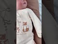 Long Sleeve Organic Baby Kimono With Mittens Adorable Fox Print EottonCanada OrganicBabyClothes