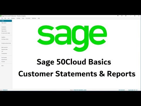 Sage 50Cloud Tutorial - Customer Statements & Reports - Lesson 6