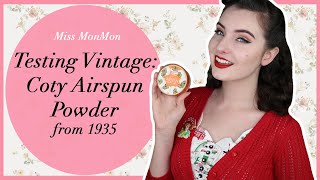 Testing Vintage: Coty Airspun Powder from 1935