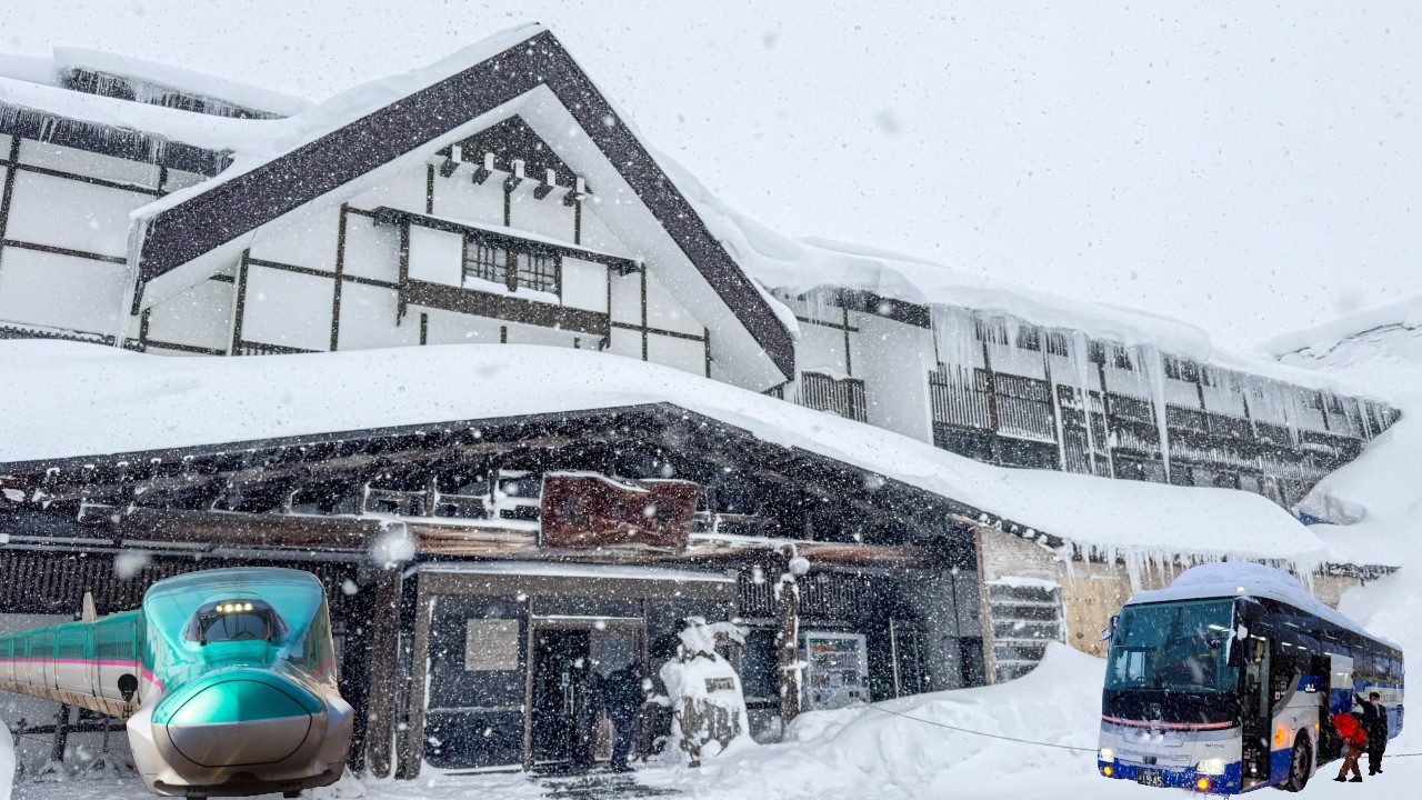 Japan’s Snowiest Place in One Day – Sukayu Onsen & a Bullet Train in a Blizzard☃️