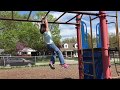 FUN AT THE PLAYGROUND Crossing The Monkey Bars And Having Fun After A Day Of School