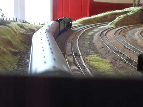 The HORNBY is, LNER Thompson Class A2/3 No.60523 'Sun Castle' was running on OO Gauge Layout. (V3)