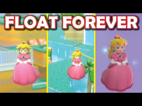 Peach floats forever vs DON'T TOUCH THE FLOOR CHALLENGE (+ Out of Bounds Mario 3D World Secrets)