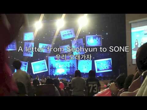 140727 A letter from Seohyun to SONE