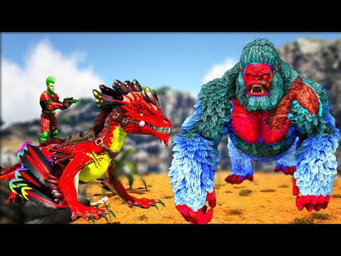 + I Was Once Robbed and My Base Almost Raided, I Tamed a King Kong With a Lot of HP Ark Dinosaur