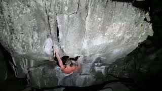 Video thumbnail of Riders on the Storm, 8b. Magic Wood