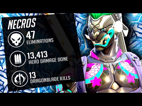 THIS GENJI IS FAST - NECROS! 47 ELIMS! [ OVERWATCH 2 TOP 500 ]