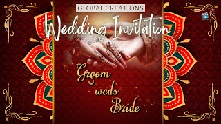 Wedding Invitation Video || GC064 || Save The Date #globalcreations