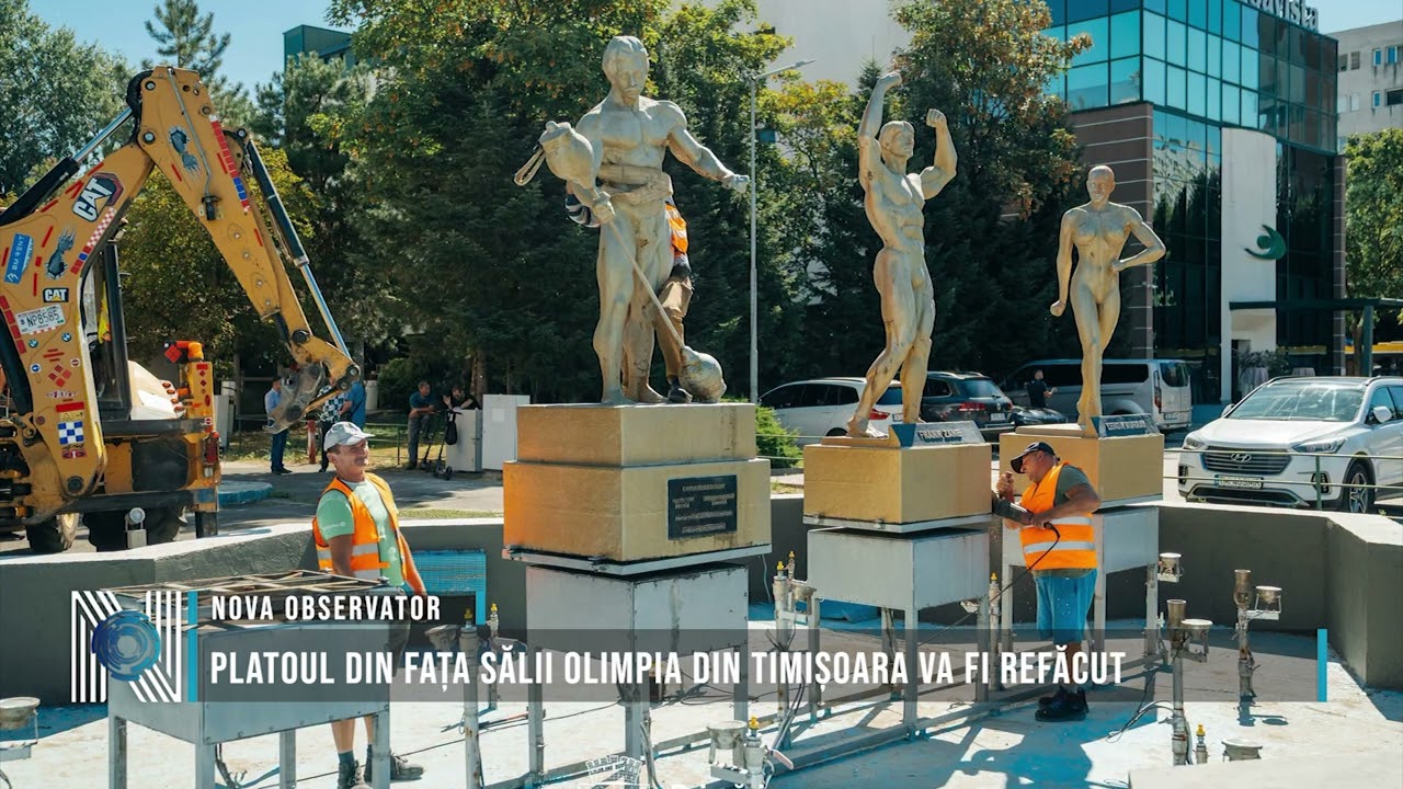 Platoul din fața Sălii Olimpia din Timișoara va fi refăcut