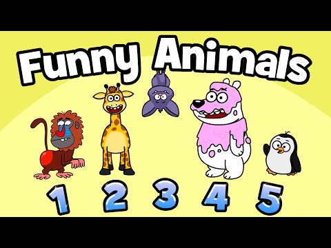 ♪ ♪ Best 5 animal songs | Hooray Kids Songs & Nursery Rhymes | Most Funny Kids Songs penguin baboon