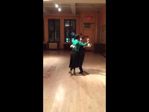 Tango ( Int class) salon style figure. With Forward Sacadas and full turn