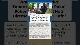 Warga Blora Murka! Tanami Jalan Rusak Pakai Pohon Pisang, Sakit Hati Diremehkan Ahmad Luthfi