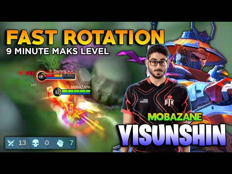 Fast Rotation Mobazane Yss 9 Min Maks Level [ Top Global Yi Sun Shin best Build ] Mobile Legends