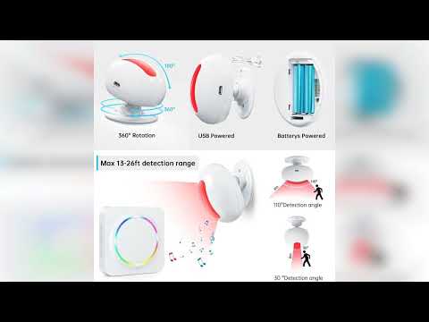 Review: Wireless Motion Sensor Alarm Indoor -Door Chime for Business, Store Welcome Buzzer Mon...