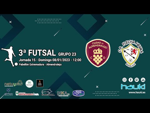 🧔🏻‍⚽ 3ª División Nacional Futsal - Jornada 15 - CD Ciudad de Almendralejo - C.P. Flecha Negra  🇪🇸