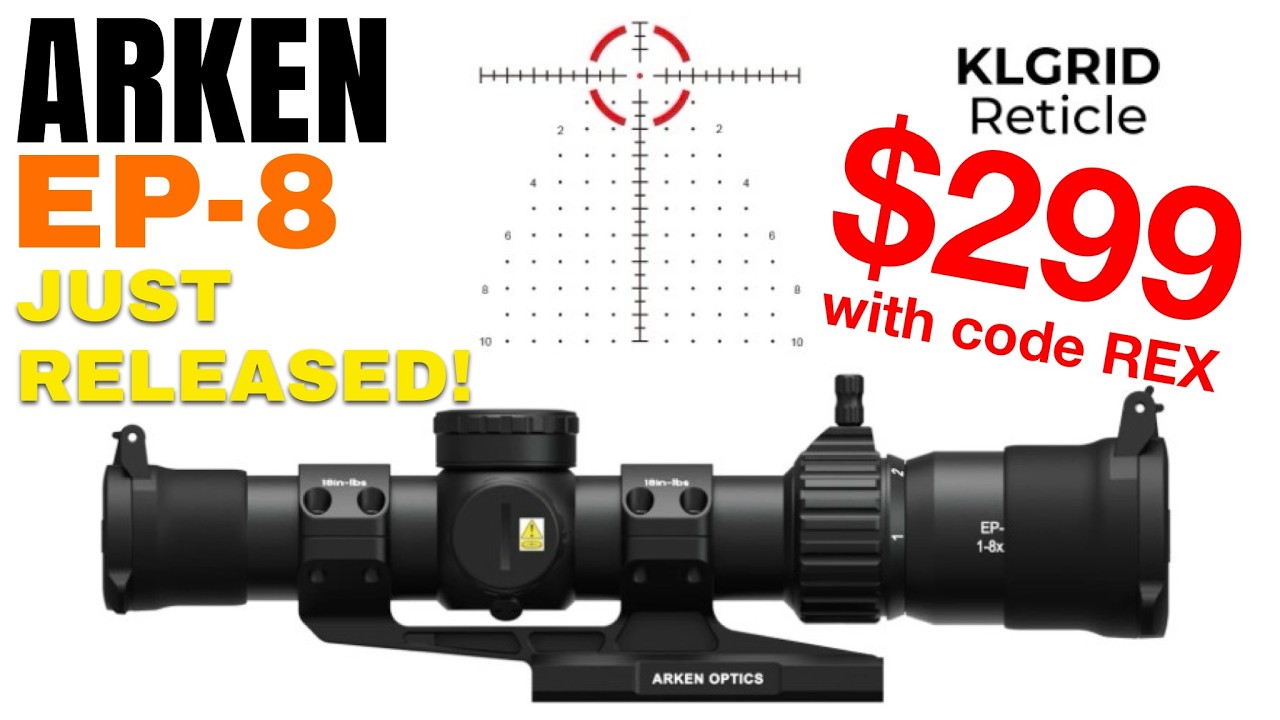 Arken EP-8 1-8x28 FFP LPVO 18KLG-M MRAD | Lentes Japonesas | Tubo 34mm