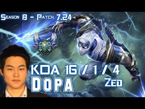 Dopa ZED vs MORGANA Mid - Patch 7.24 KR Ranked