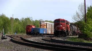 preview picture of video 'WTH?? CP 8853 departing Mactier Yard (17MAY2013)'
