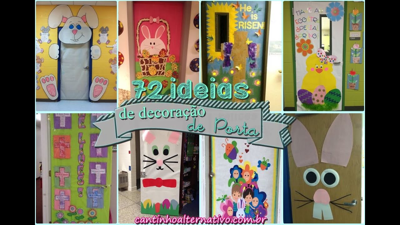 72 Ideias de Decoração de Porta de Páscoa