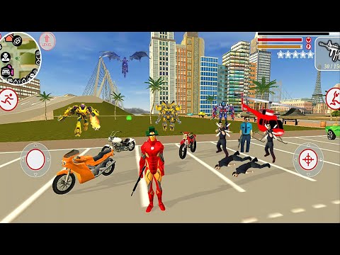 Iron Man Vegas Crime City Simulator #4 - Military Tank Ride - Android Gameplay