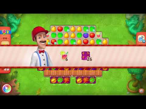 Gardenscapes 898 Hard Level - 20 moves - NO BooSTERS