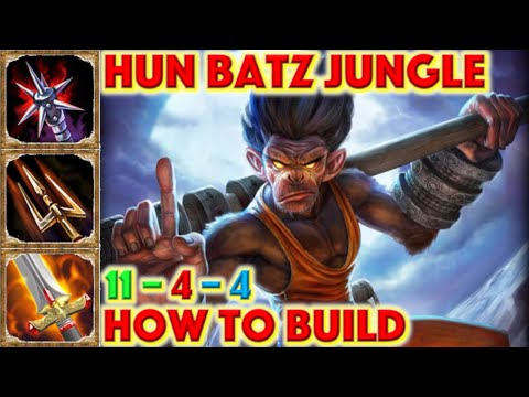 SMITE HOW TO BUILD HUN BATZ - Hun Batz Jungle + How To + Guide (Season 7 Conquest) Shaolin Monk-ey