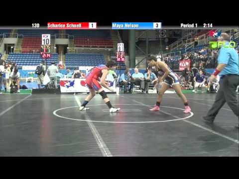 Junior WM 130 - Scharice Schnell (Iowa) vs. Maya Nelson (Colorado)