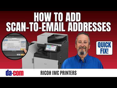 How to Add Scan-to-Email Addresses on Ricoh IM C Series-COPIER RENTAL MALAYSIA