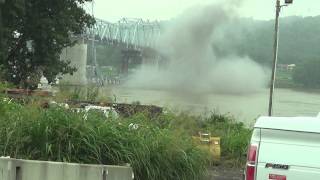 preview picture of video 'MILTON MADISON BRIDGE DEMOLITION 7-23-13'