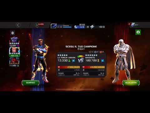 MCOC | Human Torch DESTROYS Map 7 Magneto (House of X) Miniboss