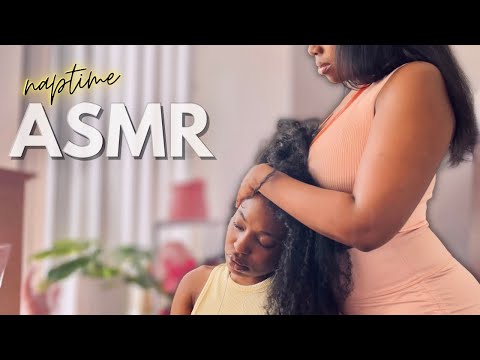 Naptime ASMR ☀️| scratching, massaging, nitpicking, hairplay, + nature sounds for golden hour sleep