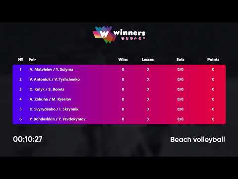 07:00 V. Antoniuk / V. Tyshchenko - A. Matvieiev / Y. Sulyma 18.11.2022 | Winners Beach Volleyball